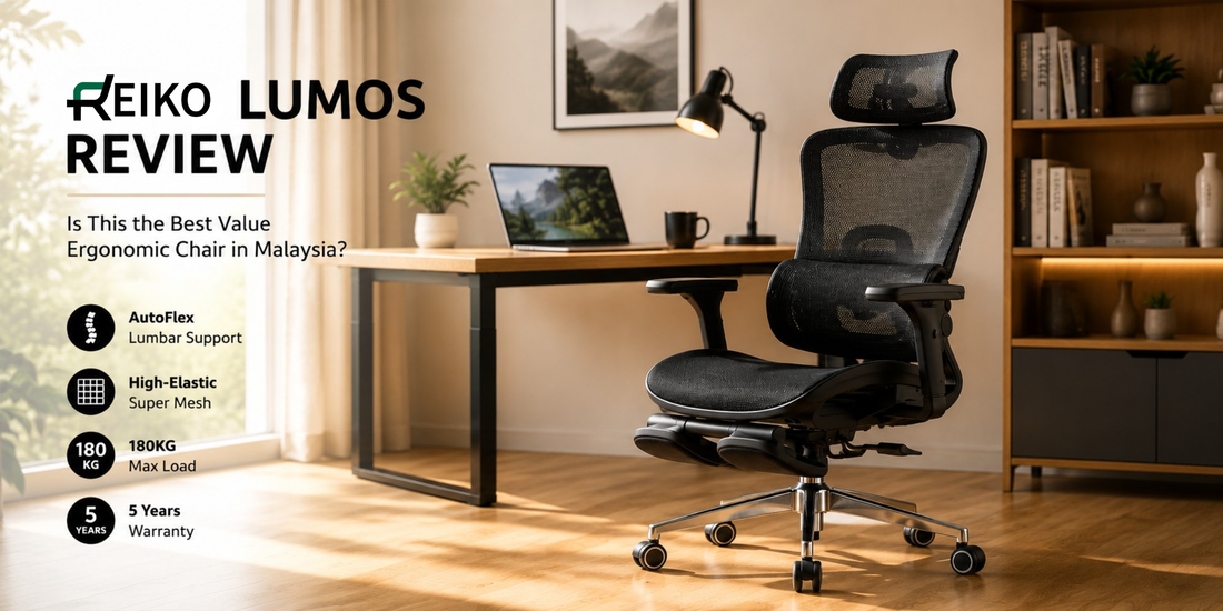 Reiko Lumos ergonomic office chair in a Malaysian home office, review cover