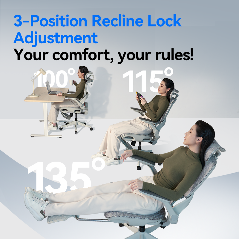 SIHOO B100 PRO Ergonomic Office Chair Full Mesh Lumbar Support 3D Adjustable Headrest - 3 Years Warranty