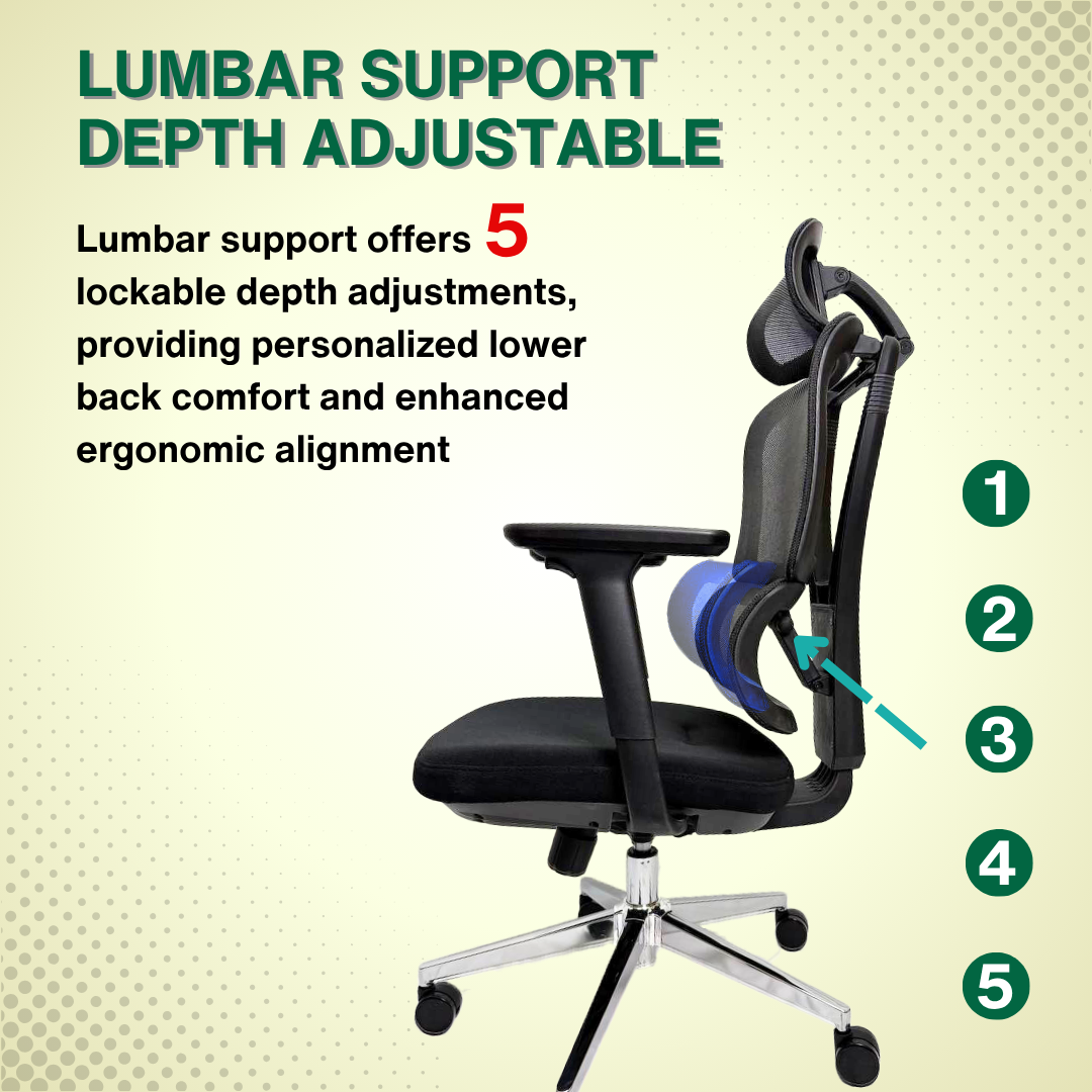 Reiko Elevate 30 Fabric Seat Ergonomic Chair | Aitsulab