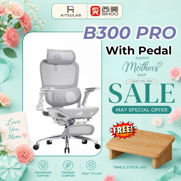 Sihoo B300 Pro Ergonomic Chair - Cream White Full Mesh