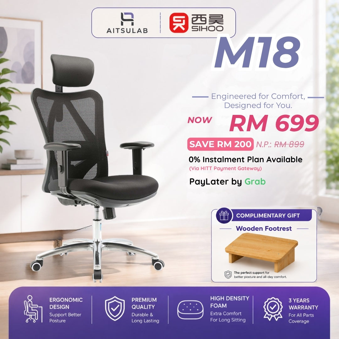 Sihoo M18 Ergonomic Chair Malaysia | Aitsulab