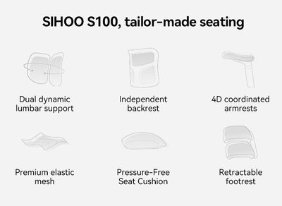 Sihoo Doro S100 Ergonomic Chair / Office Chair / Director Chair / Space Chair / Gaming Chair