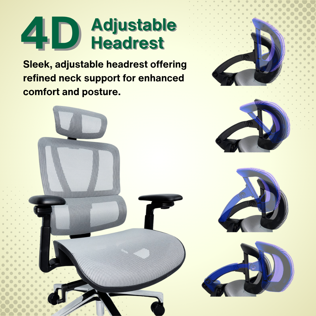 Reiko Nova 30 + Pedal Ergonomic Chair  Full Mesh Chair - 3 Years Warranty (Office Chair, Ergonomics Chair, Sihoo)