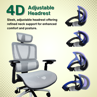 Reiko Nova 30 + Pedal Ergonomic Chair  Full Mesh Chair - 3 Years Warranty (Office Chair, Ergonomics Chair, Sihoo)