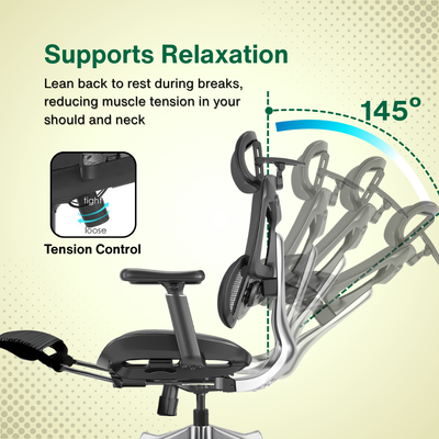 Reiko Ergolux with Pedal Ergonomic Chair Full Mesh 5 Years Warranty Office Chair, Adjustable Lumbar Chair, Sihoo)
