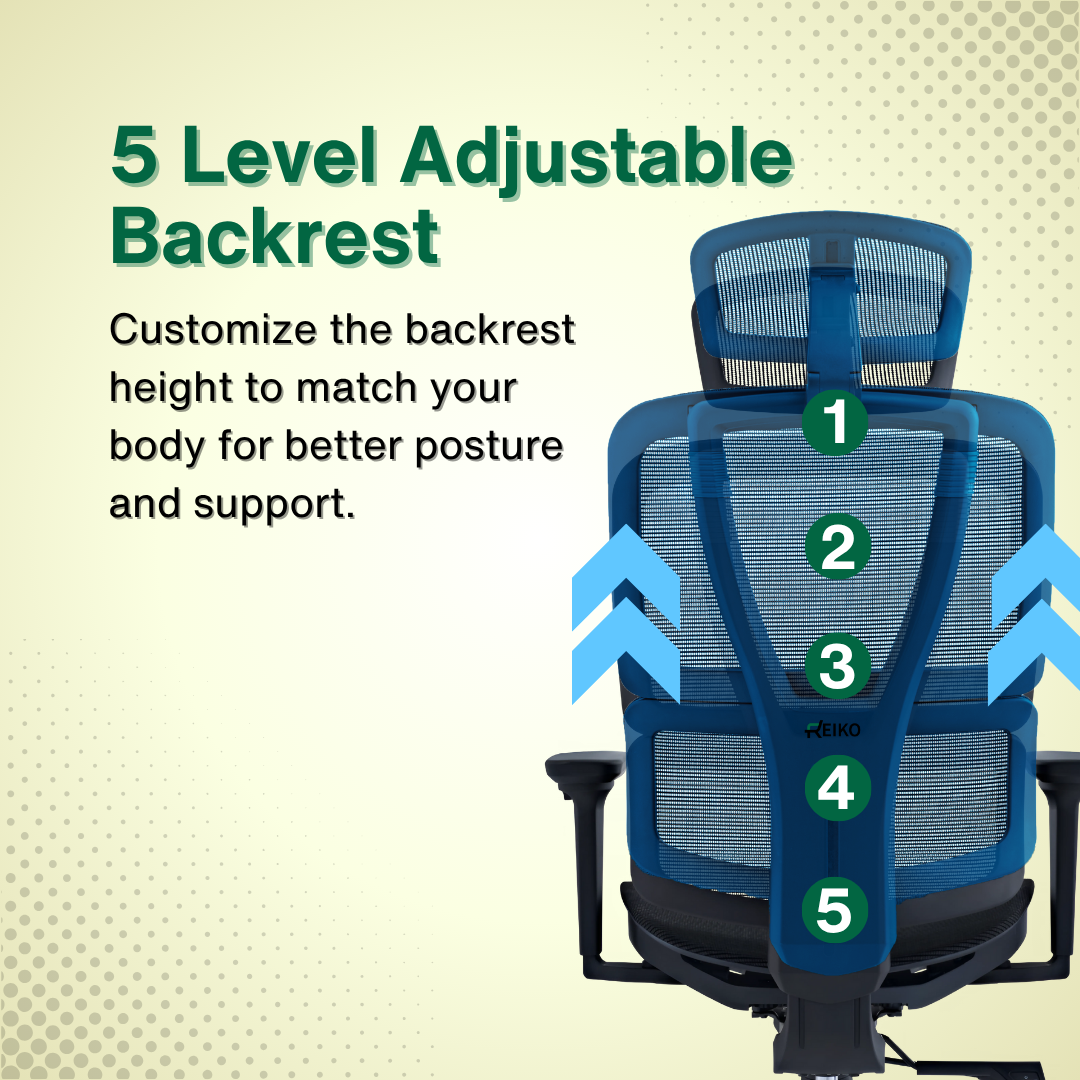 Reiko Vertex with Pedal Ergonomic Chair l Full Mesh Chair - 3 Years Warranty (Office Chair, Ergonomics Chair, Sihoo M57)
