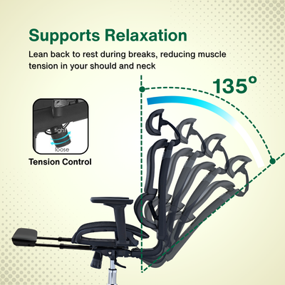 Reiko Vertex with Pedal Ergonomic Chair l Full Mesh Chair - 3 Years Warranty (Office Chair, Ergonomics Chair, Sihoo M57)
