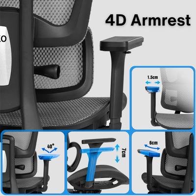 Reiko Lumos Full Mesh Ergonomic Chair Kerusi Gaming Chair Office Chair Computer Chair - 5 Years Warranty
