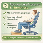 Ergonomic footrest improving posture work from home