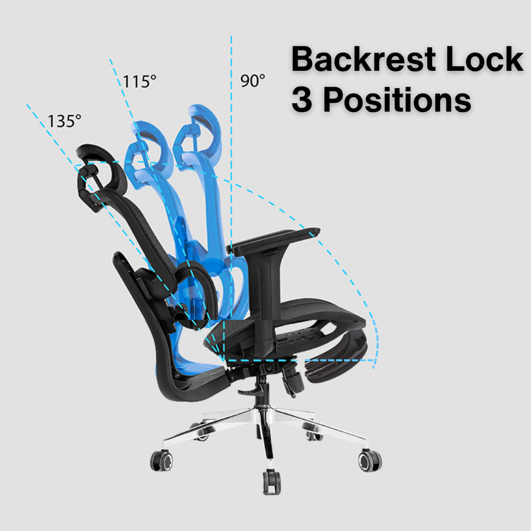 Reiko Lumos Full Mesh Ergonomic Chair Kerusi Gaming Chair Office Chair Computer Chair - 5 Years Warranty