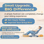 Solid wood ergonomic foot rest with massage feature