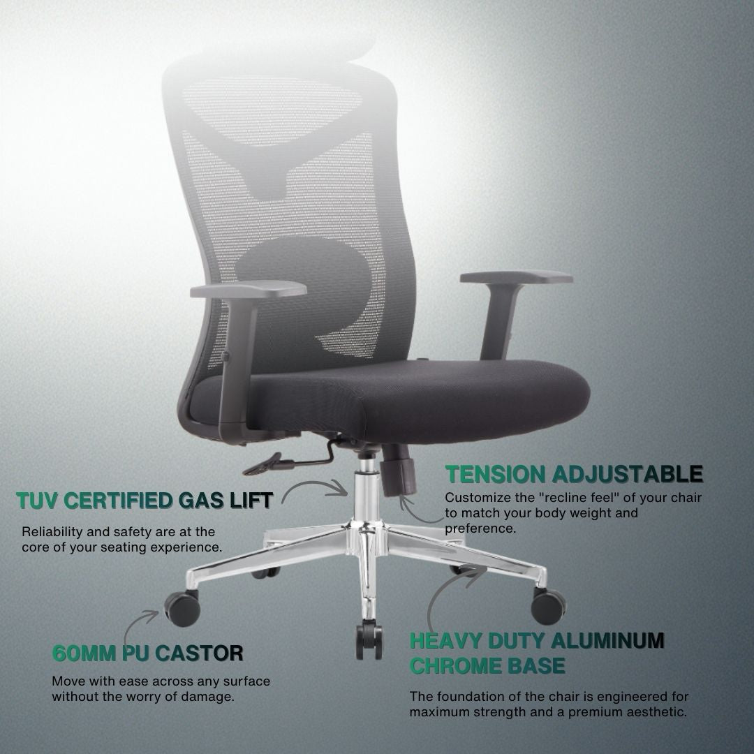 Reiko Elite Office Chair Lumbar Support | Aitsulab