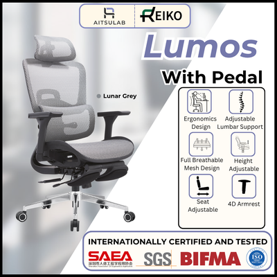 Reiko Lumos Full Mesh Ergonomic Chair Kerusi Gaming Chair Office Chair Computer Chair - 5 Years Warranty