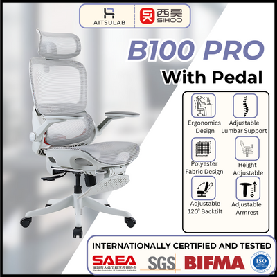 SIHOO B100 PRO Ergonomic Office Chair Full Mesh Lumbar Support 3D Adjustable Headrest - 3 Years Warranty