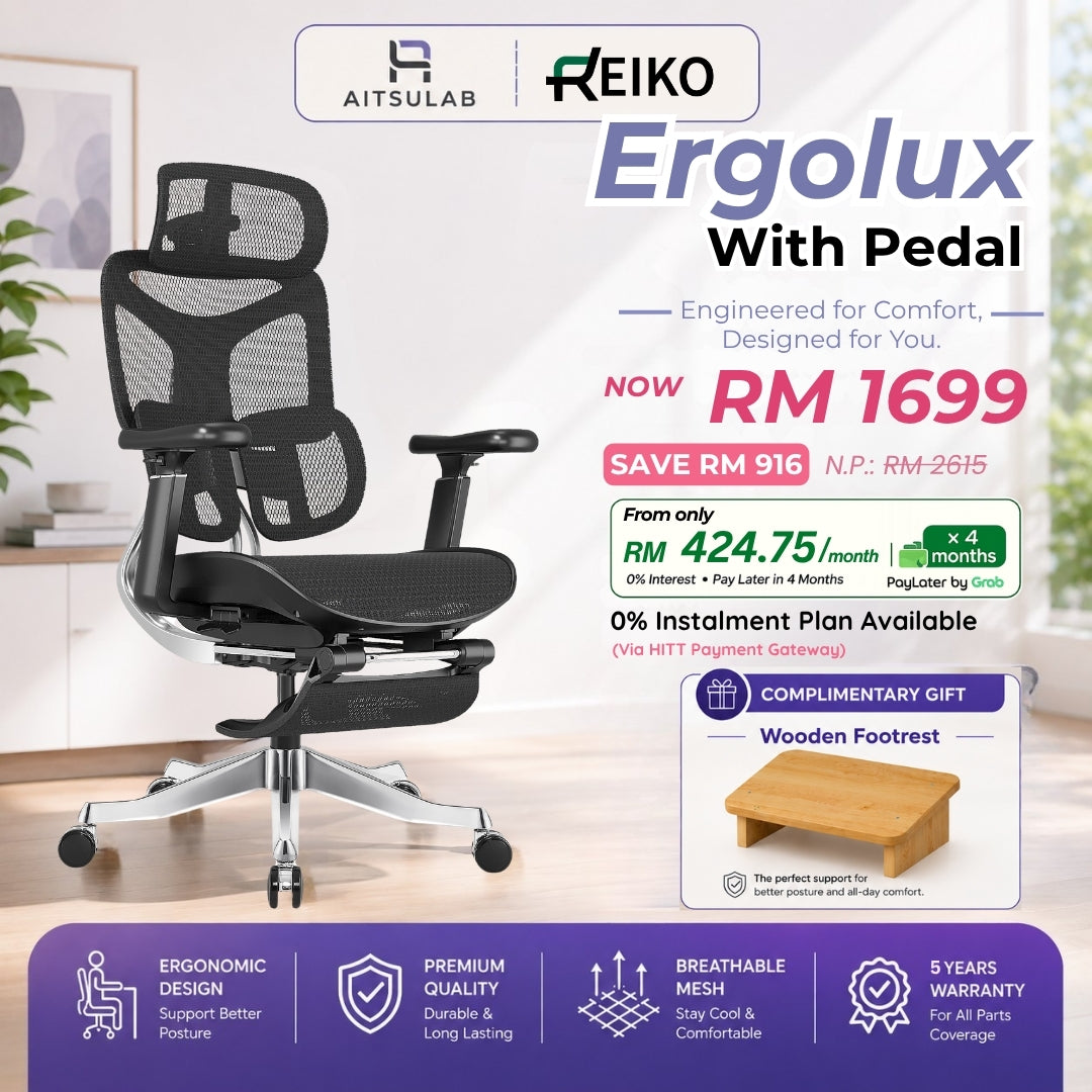 Reiko Ergolux Ergonomic Chair Malaysia | Aitsulab