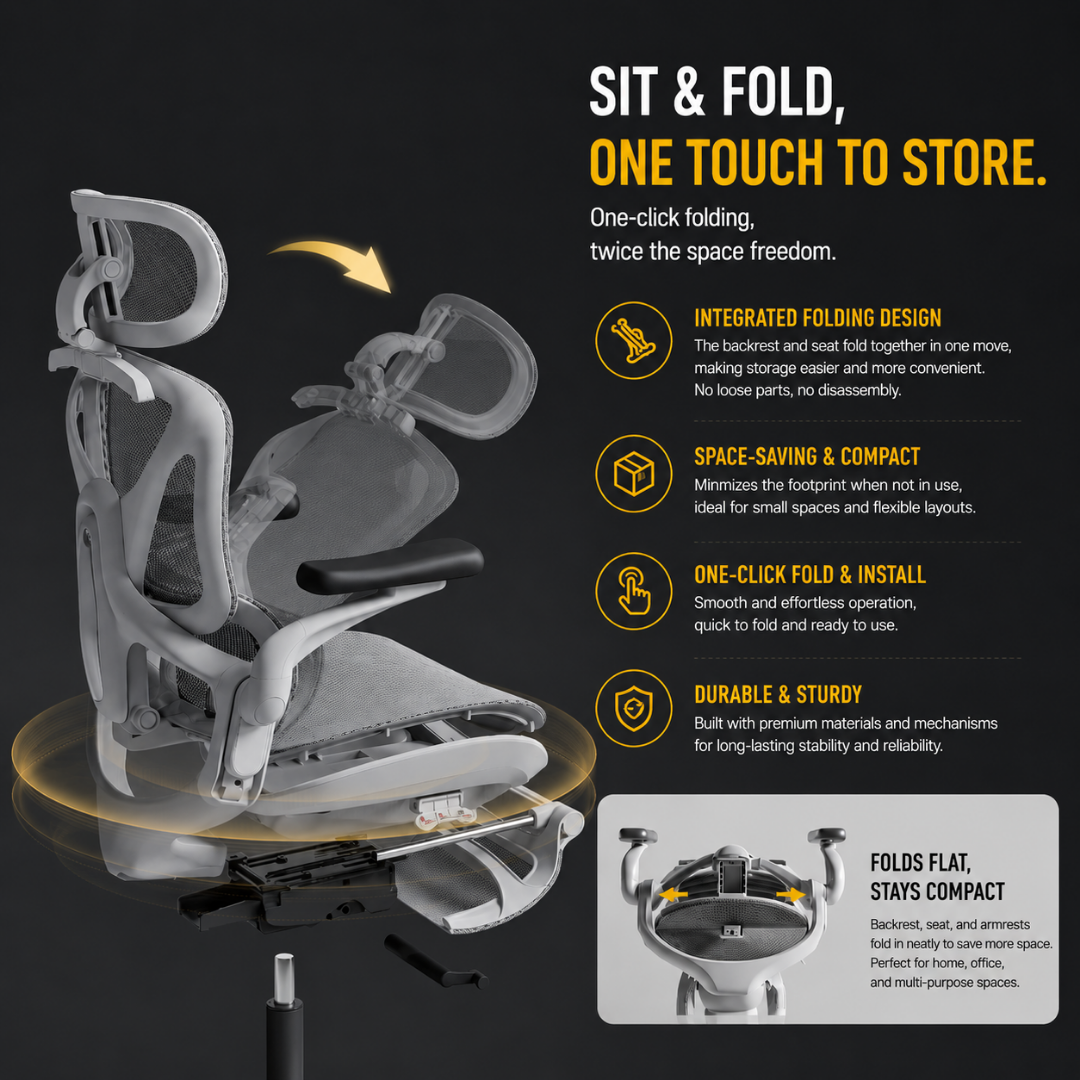 Reiko Apex retractable flip-up footrest folding with one touch