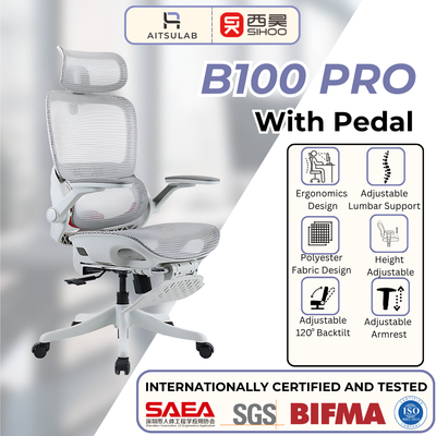 SIHOO B100 PRO Ergonomic Office Chair Full Mesh Lumbar Support 3D Adjustable Headrest - 3 Years Warranty