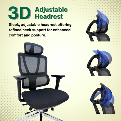 Reiko Elevate 30 Ergonomic Chair  Fabric Cushion Seat Chair 3 Years Warranty (Office Chair, Ergonomic Chair, Sihoo)