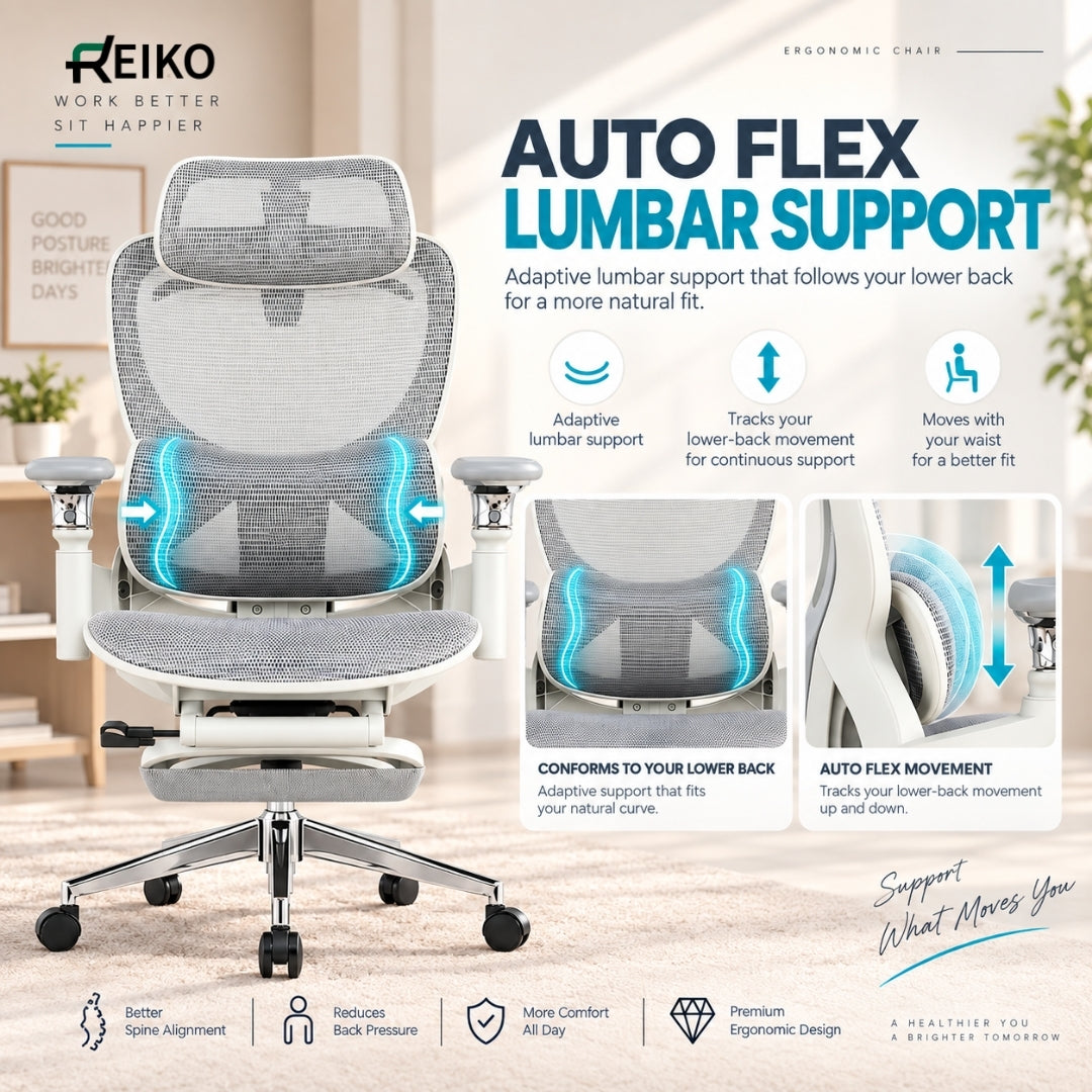 Reiko Elion Auto Flex adaptive lumbar support