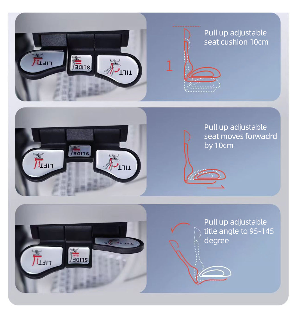 Reiko Ergolux with Pedal Ergonomic Chair Full Mesh 5 Years Warranty Office Chair, Adjustable Lumbar Chair, Sihoo)