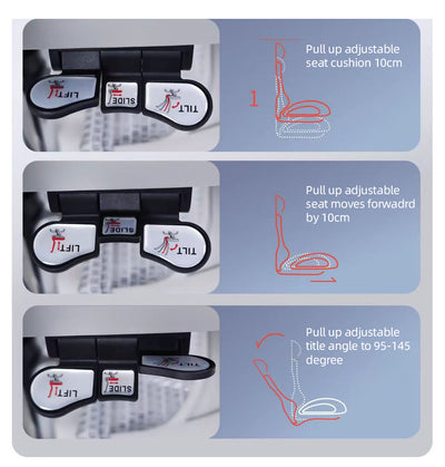 Reiko Ergolux with Pedal Ergonomic Chair Full Mesh 5 Years Warranty Office Chair, Adjustable Lumbar Chair, Sihoo)