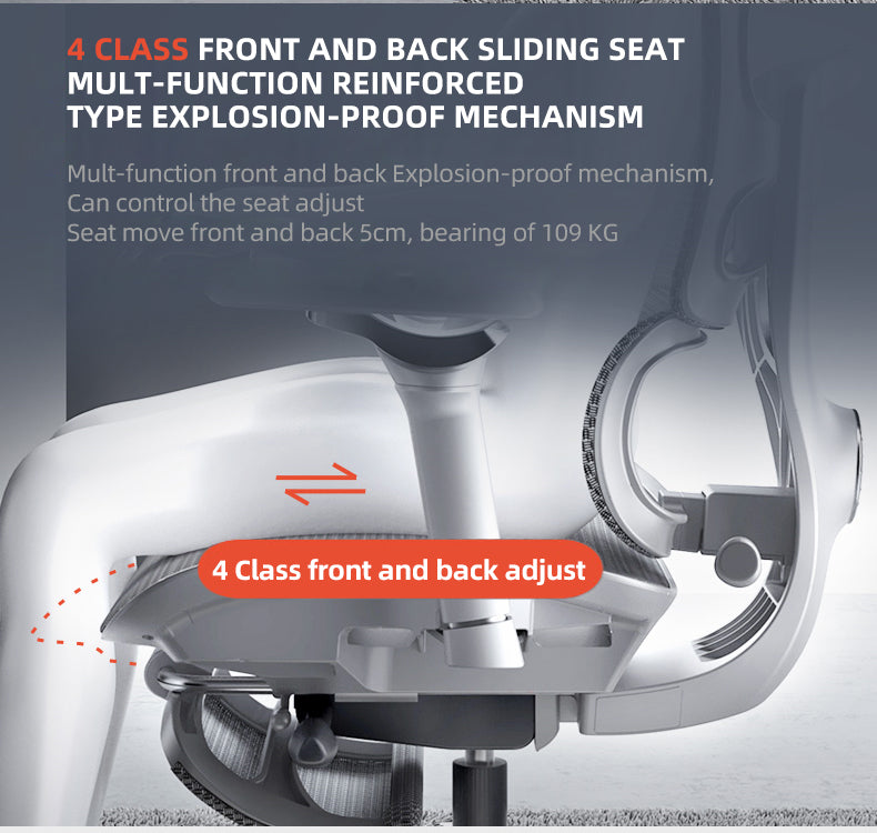 Reiko Aurelia 6D Armrest Heavy-Duty S-Shaped Ergonomic Office Chair With Footrest - 5 Years Warranty