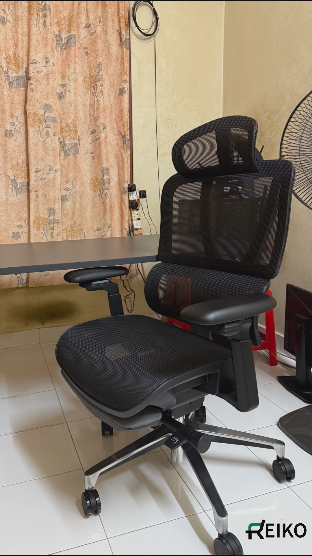 Reiko Nova 30 + Pedal Ergonomic Chair  Full Mesh Chair - 3 Years Warranty (Office Chair, Ergonomics Chair, Sihoo)