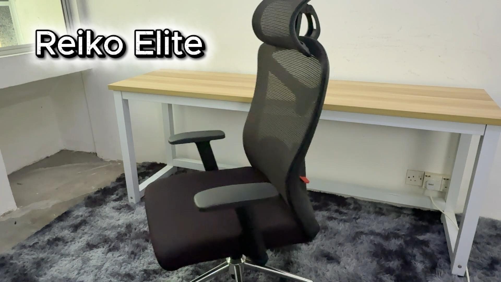 Reiko Elite entry-level ergonomic chair operation guide – available for test-sit at Aitsulab showroom Kepong