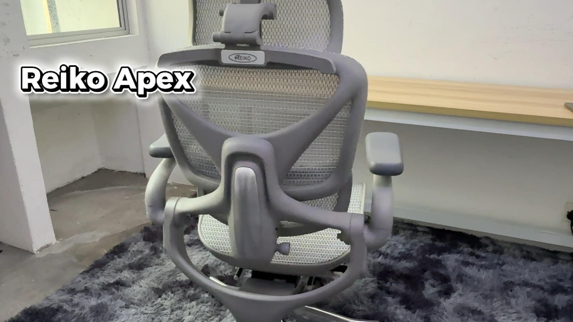 Reiko Apex ergonomic chair operation guide – 5D headrest, 2D lumbar, test-sit at Aitsulab showroom Kepong
