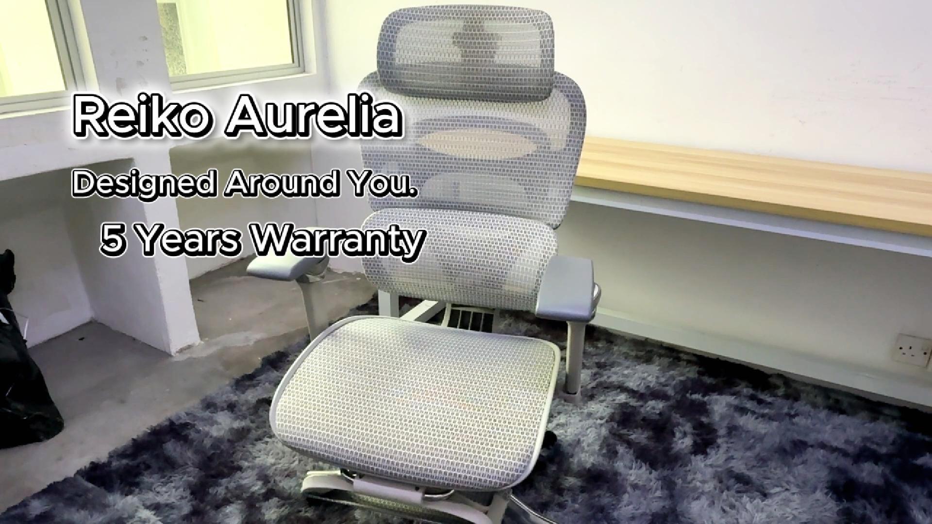 Reiko Aurelia ergonomic chair operation guide – 6D armrest, bionic backrest, test-sit at Aitsulab showroom Kepong