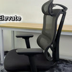 Reiko Elevate 30 ergonomic chair operation guide – fabric cushion seat, test-sit at Aitsulab showroom Kepong