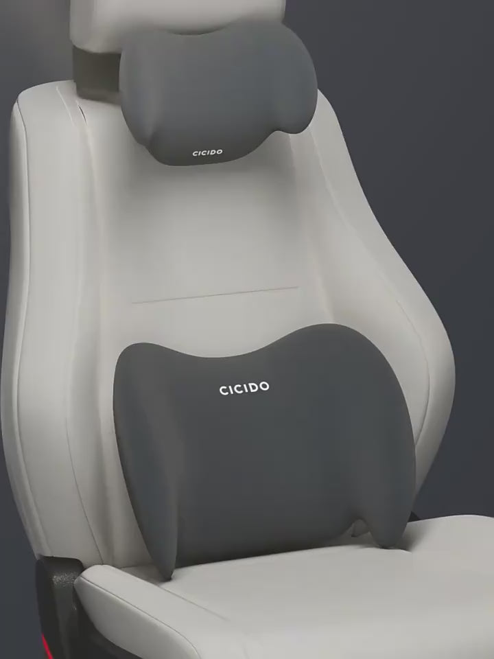 CICIDO Lumbar Cushion Car Seat Back Cushion Neck Pillow Headrest Memory Foam Office Lumbar Support Spine Support
